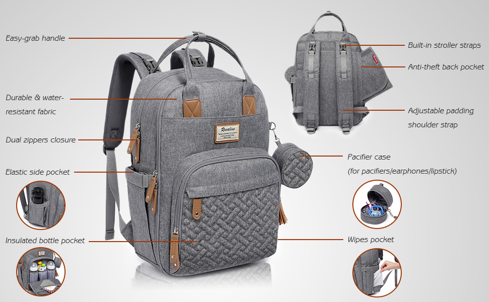 unisex diaper bag